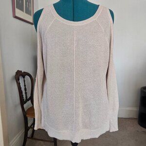 Cold Shoulder Shimmer Sweater Top